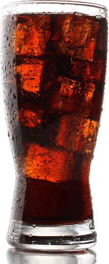 ice cold glass of cola