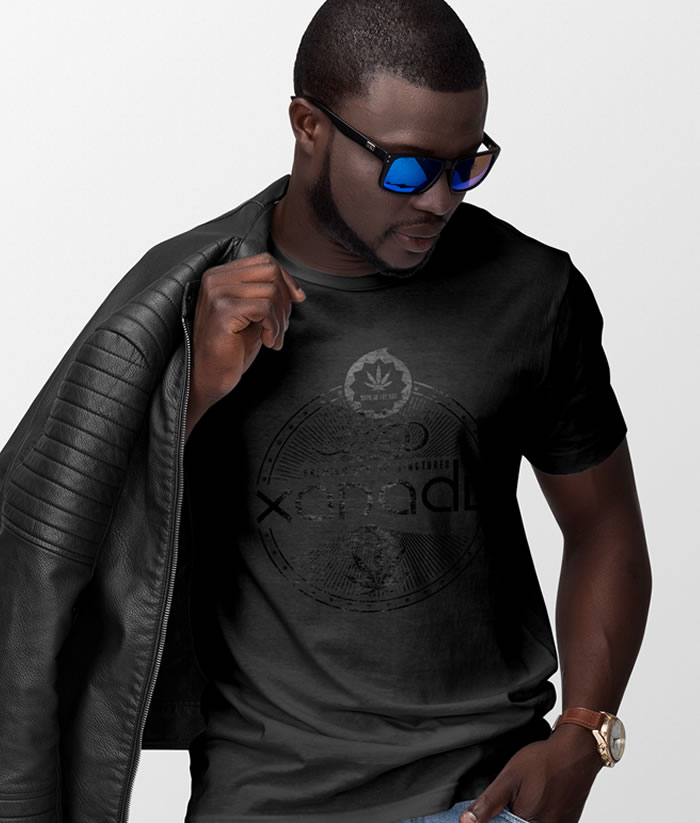Xanadu Short-Sleeve Crew Neck T-Shirt - front, black