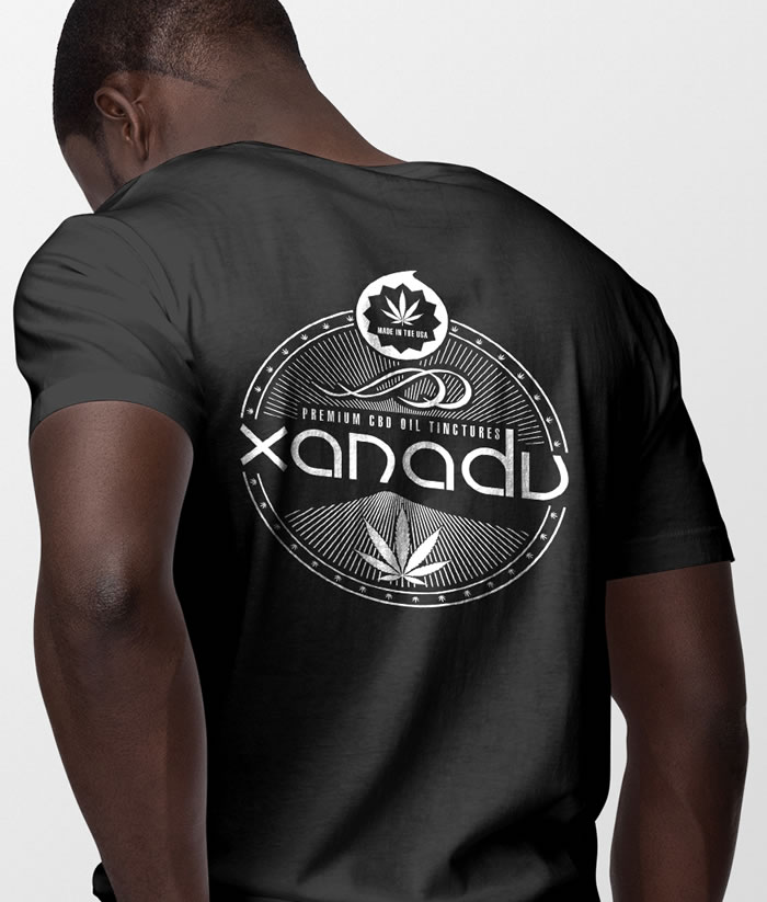 Xanadu Short-Sleeve Crew Neck T-Shirt - back, black