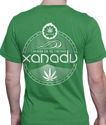 Xanadu Short-Sleeve Crew Neck T-Shirt - back, green