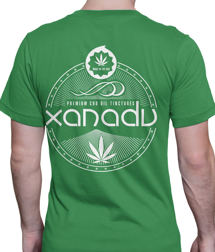 Xanadu Short-Sleeve Crew Neck T-Shirt - back, green
