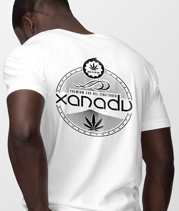 Xanadu Short-Sleeve Crew Neck T-Shirt - back, white